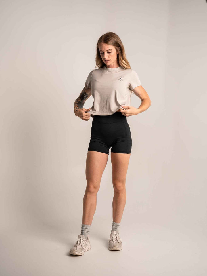 Women's Encore Crop Tee – Bone