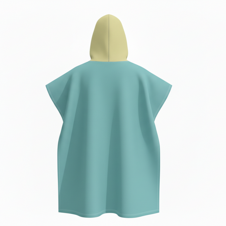 Hooded Poncho Towel – DREAMS of TEAL – view 3